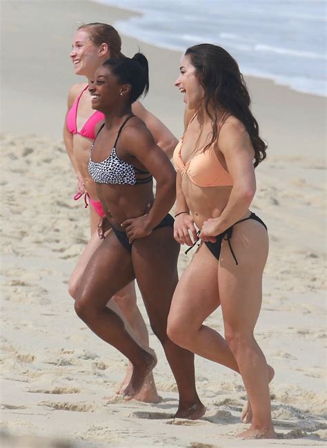Simone Biles And Her Five Teammates Show Off Their Abs During A Fun Day