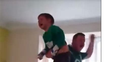 Video Irish Dad Secretly Filmed By Wife Lifts Son Off The Ground With