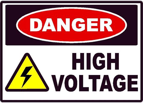 Danger High Voltage Electrical Decal Safety Sticker Etsy