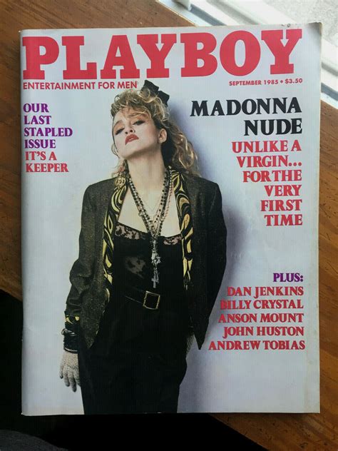 Vintage Playboy Magazine September 1985 Madonna Nude Last Stapled Issue