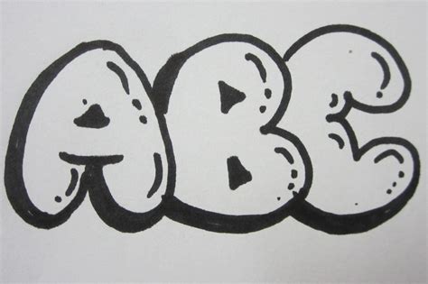 How To Draw Bubble Letters All Capital Letters Graffiti Lettering