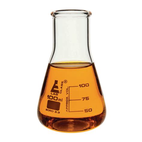 B8r06751 Wide Mouth Conical Flask 100ml Pack Of 12 Philip Harris