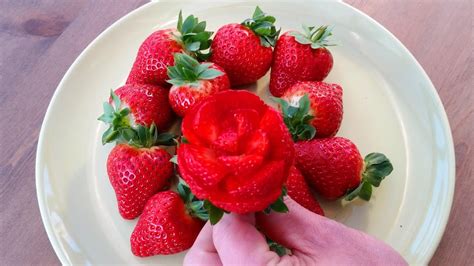 Strawberry Rose Garnish
