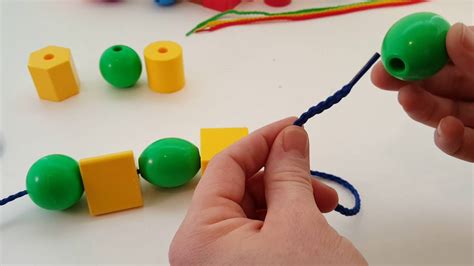 Jumbo Primary Lacing Beads For Toddlers And Babies Montessori Stringing