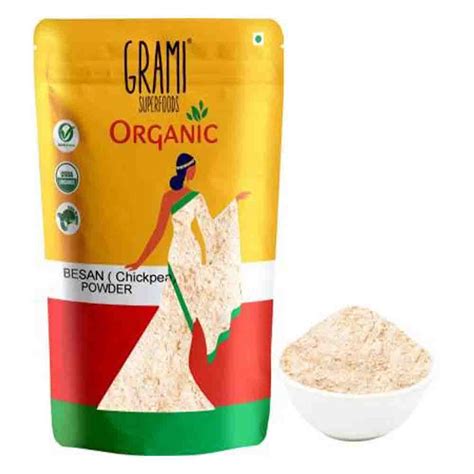 Grami Superfoods Organic Besan Gram Flour 500g X Pack Of 4 Myniwa