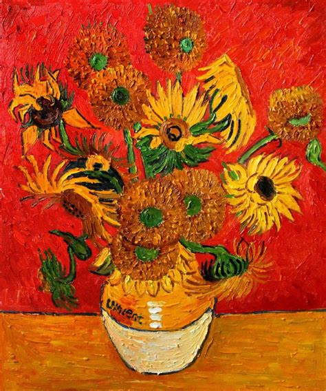 Sunflowers By Vincent Van Gogh Handpainted