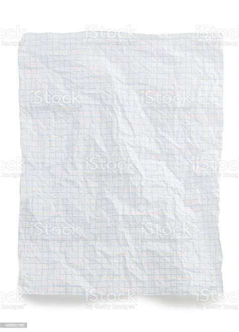 Wrinkled Note Paper On White Stock Photo Download Image Now