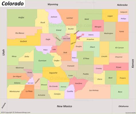Map Of Colorado Counties And Towns Warehouse Of Ideas