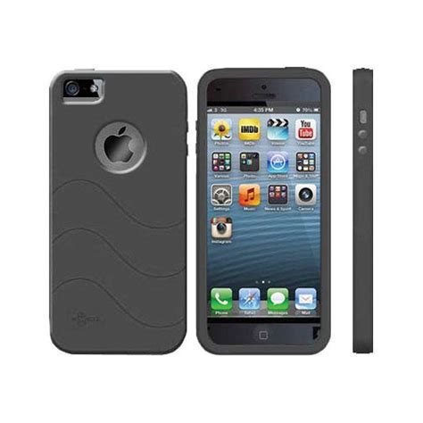 Cellsafe Silicone Case For Iphone 55s Black Csip5sbk Bandh