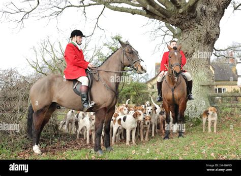 Trail Hunting In Gloucestershire Stock Photo Alamy