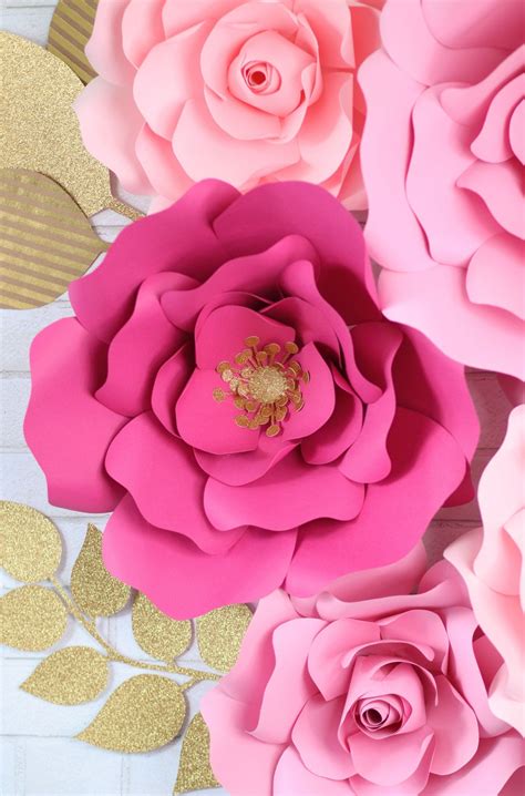 How To Make Large Paper Flowers By Hand Or With A Cricut Sweet Red Poppy Large Paper Flowers