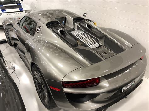 2015 Porsche 918 Spyder Liquid Metal Silver Only 119 Miles Original
