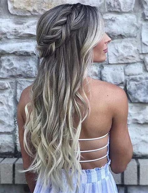 If you're looking to conceal greasy roots, a textured pony at the crown can hide them until wash day. 31 Incredible Half Up-Half Down Prom Hairstyles # ...