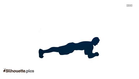 Cartoon Plank Exercise Silhouette Silhouettepics