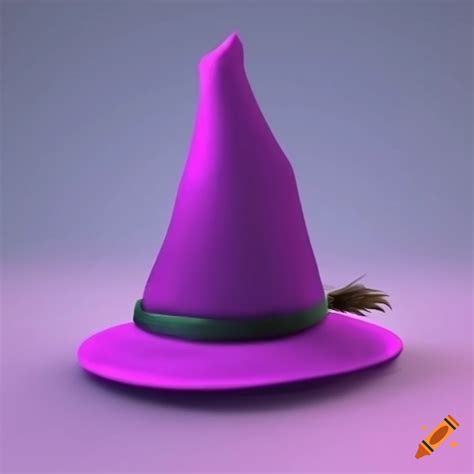 3d Purple Wizard Hat