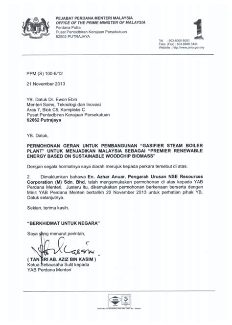 Penolong penguasa kastam gred wk29; Contoh Karangan Surat Rasmi Kepada Perdana Menteri - Contoh Surat
