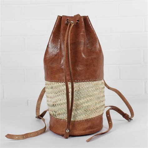Leather Backpack Basket By Bohemia