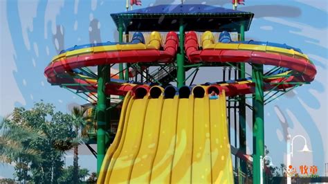 Aqua Park Rainbow Adult Water Slide Fiberglass Slide For Swimming Pool