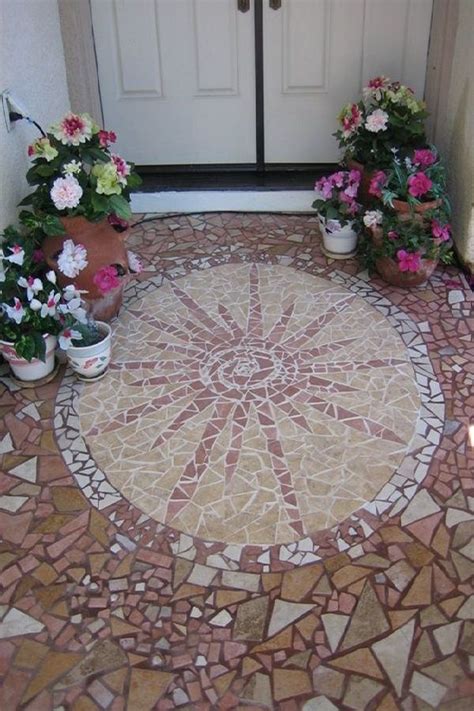 Awesome Leftover Tile Flooring Diy Porch Mosaic Project From Findmats