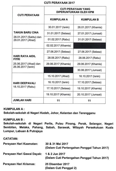 Bahagian khidmat pengurusan, pejabat setiausaha kerajaan negeri selangor. Kalender cuti umum 2017 Malaysia dan takwim cuti sekolah ...