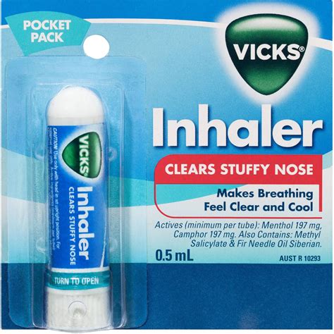 Vicks Nasal Decongestant Inhaler 05ml Woolworths