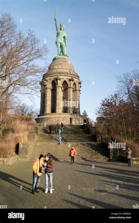Hermannsdenkmal Monument Near Detmold Germany Which Celebrates The