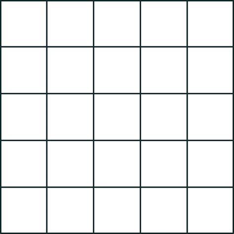 5x5 Grid Chart Blocks Digital Download Black And White Blocks Charting