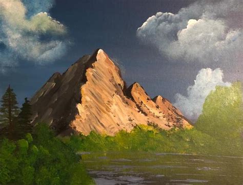 Mountain Acrylics On Canvas Panel Acrylicpainting