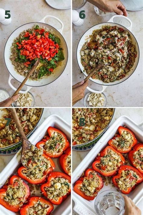 Turkey And Quinoa Stuffed Bell Peppers Without Rice The Heirloom Pantry