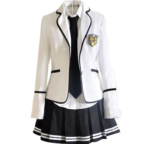 Uniforme Scolaire Japonaise Cosplay Costume Marin Fille Anglais S