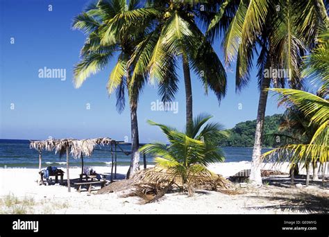 The Beach Of Tela Near San Pedro Sula On The Caribian Sea In Honduras