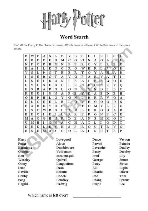 Pin On Harry Potter Printable Harry Potter Word Search Cool2bkids