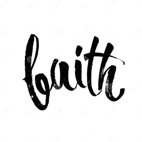 Faith Vector Bible Calligraphy Faith Hand Lettering Modern Script