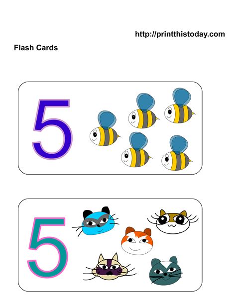 Free Kindergarten Math Worksheets Number Five5