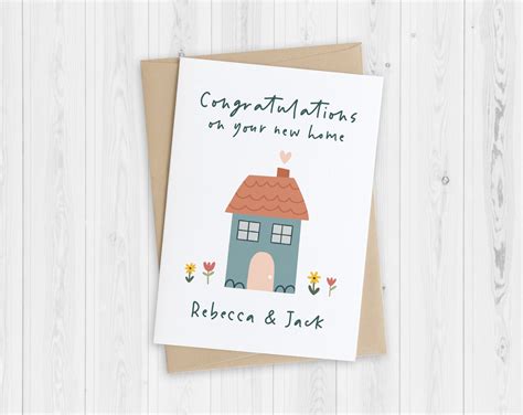 Personalised New Home Card Congratulations On Your New Home Etsy