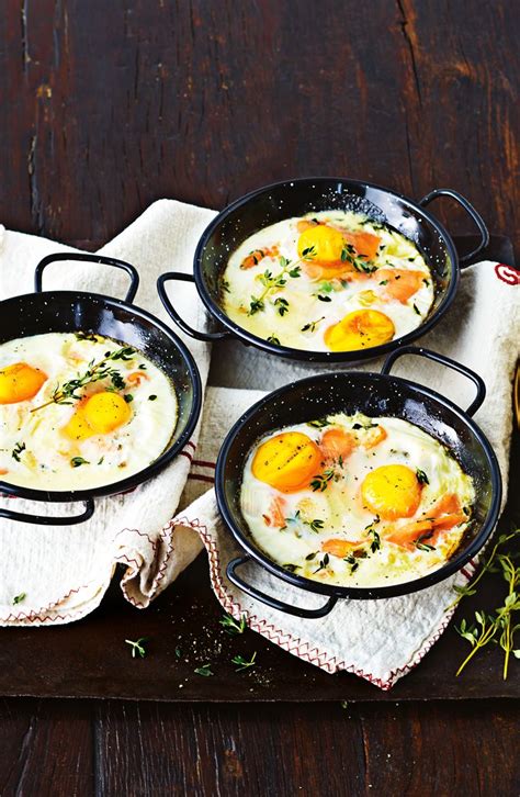 Toss 2 tbsp melted coconut oil, salt and sweet potatoes. Eggs in pots with smoked salmon | Recipe | Smoked salmon ...