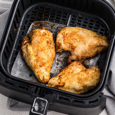 Spritz the chicken with oil and rub all over, then rub the spice mix over the chicken. Air Fryer Chicken Breasts - PinkWhen