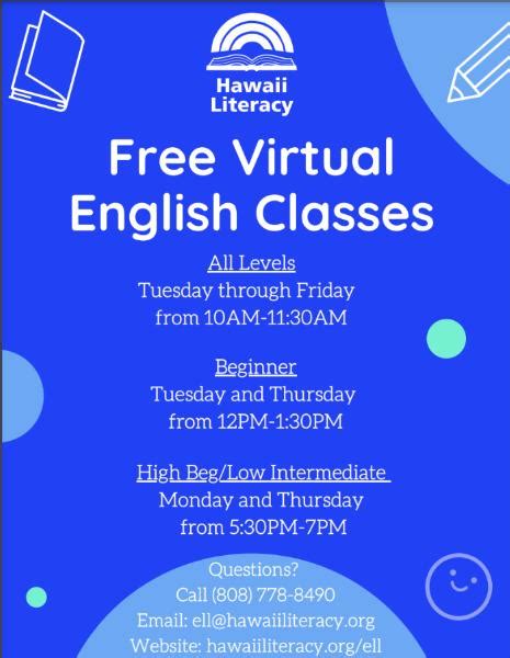 Free Virtual English Classes For Adults News And Announcements