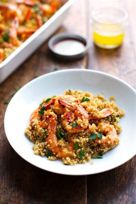 Garlic Butter Shrimp And Quinoa Recipe Pinch Of Yum