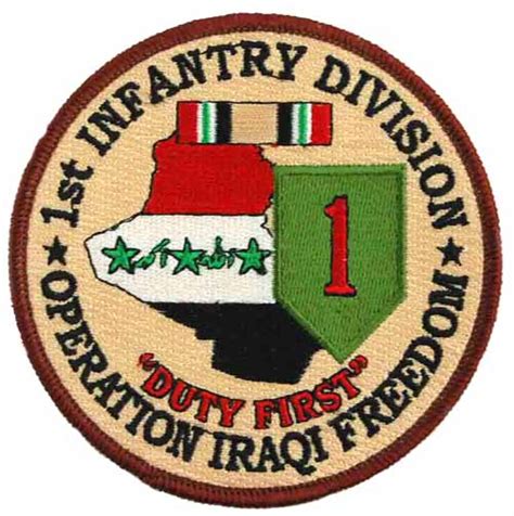 1st Infantry Division Iraqi Freedom Patch