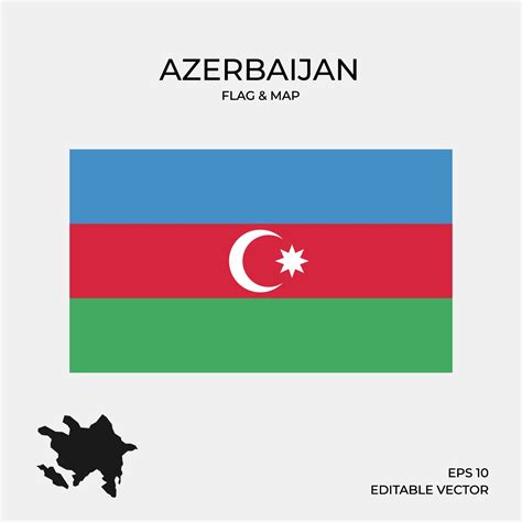 Azerbaijan Flag And Map 2046060 Vector Art At Vecteezy