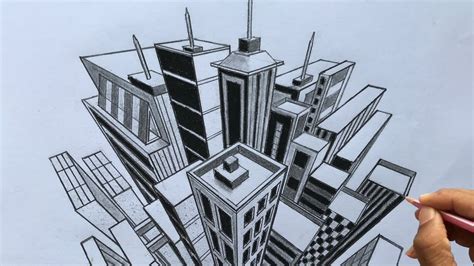 3 Point Perspective Drawing Buildings