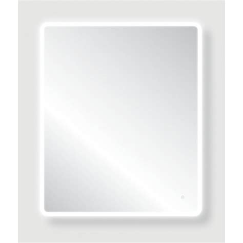 Trendy Mirrors Led Radius Corners Polished And Frosted Edge Mirror With