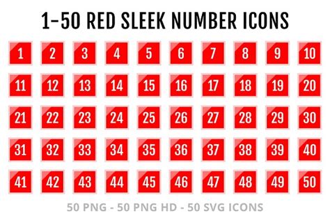 1 50 Purple Sleek Square Numbers Pre Designed Photoshop Graphics
