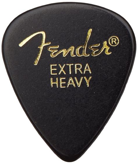 Fender 351 Classic Celluloid Guitar Picks - BLACK, EXTRA | Reverb