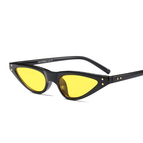 2018 vintage cat eye sunglasses brand designer women sun glasses small frame clear lens retro