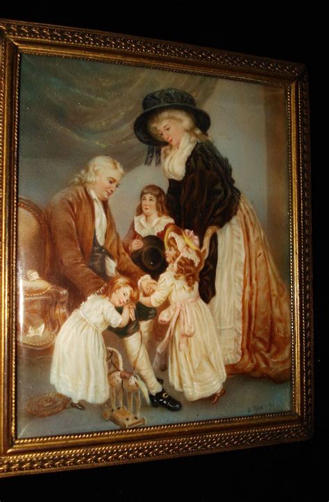 A rare portrait of marie antoinette and king louis xvi. French Miniature Rare Painting Of Marie Antoinette and ...