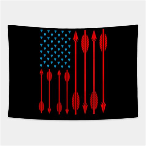 American Flag Archery For Archery Lover American Flag Archery Tapestry Teepublic