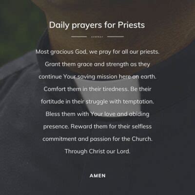 Daily Prayer For Priests