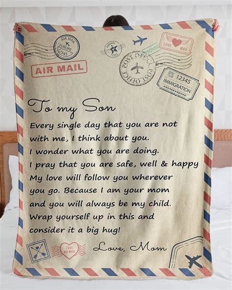 Letter To My Son Love Mom Full Printing Blanket The Limited Edition